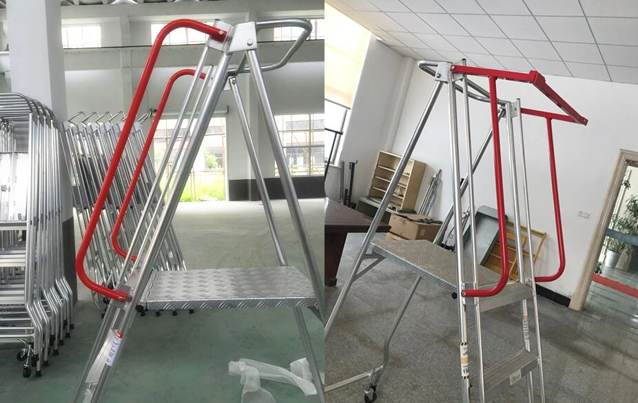 Aluminium Aluminum Safety Folding Foldable Portable Step Ladder for More Possible Occasion